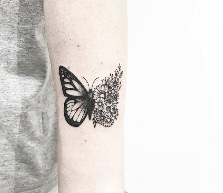 butterfly half skeleton tattooTikTok Search