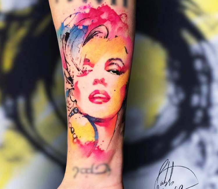 Marilyn Monroe great brush luminos tattoo black woman fantasy girl  actress HD wallpaper  Peakpx